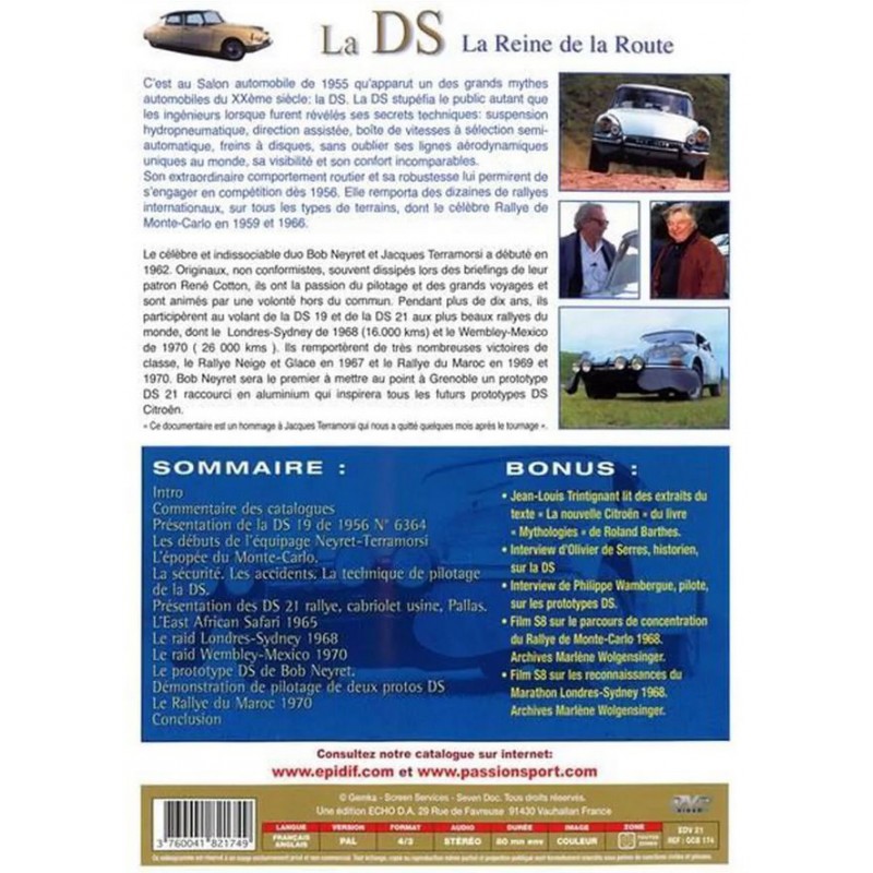DS, REINE DE LA ROUTE - DVD