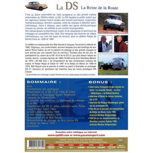 DS, REINE DE LA ROUTE - DVD