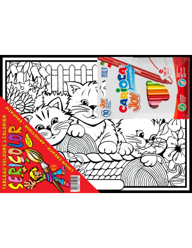 Les 3 chatons. Tableau à colorier Sericolor®...