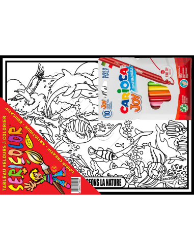 La ronde des dauphins et des poissons. Tableau...