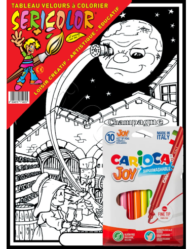 La cave de champagne. Tableau à colorier...