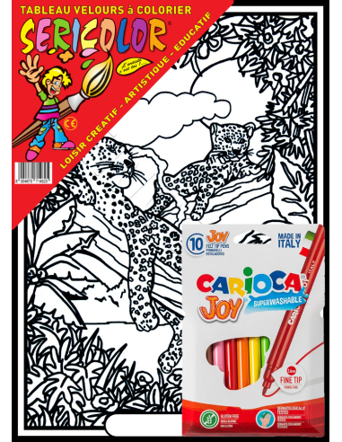 Les léopards. Tableau à colorier Sericolor®...