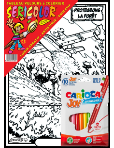 Le pompier et le canadair. Tableau à colorier Sericolor®... 2