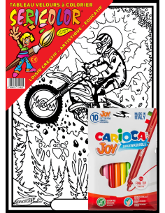 La moto cross. Tableau à colorier Sericolor® avec... 2