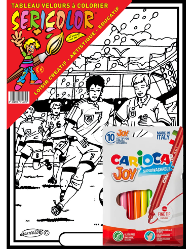 Le football. Tableau à colorier Sericolor® avec...
