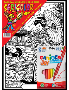 Une geisha au Japon. Tableau à colorier Sericolor® avec... 2