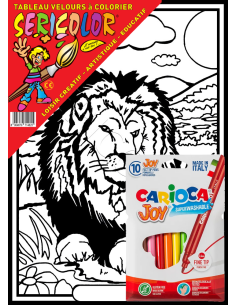 Le lion. Tableau à colorier Sericolor® avec contours... 2