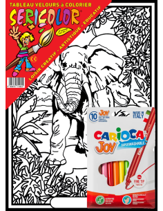 L'éléphant. Tableau à colorier Sericolor® avec contours... 2