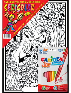Les 2 poulains. Tableau à colorier Sericolor® avec... 2