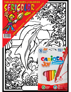 Les 2 dauphins. Tableau à colorier Sericolor® avec... 2