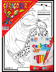 La skieuse. Tableau à colorier Sericolor® avec contours... 2