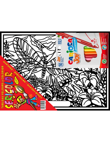 Le papillon des montagnes. Tableau à colorier...