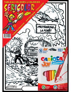 L'hélicoptère et le camion des pompiers. Tableau à... 2