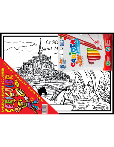 Le Mont Saint-Michel. Tableau à colorier...