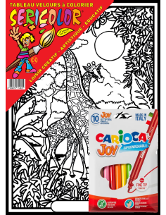 Les girafes. Tableau à colorier Sericolor® avec contours... 2