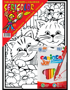 Les 2 chatons. Tableau à colorier Sericolor® avec... 2