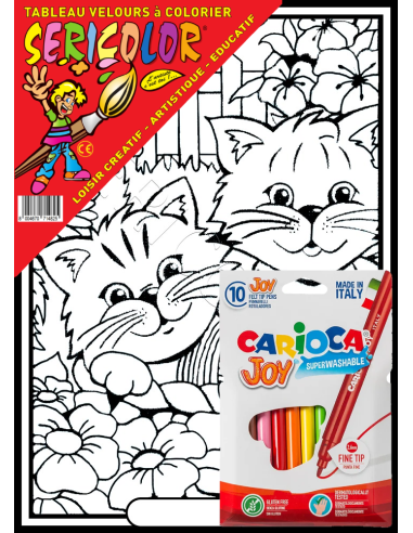 Les 2 chatons. Tableau à colorier Sericolor®...