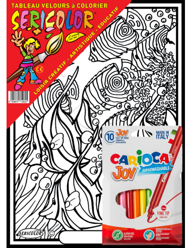 Les poissons exotiques. Tableau à colorier...