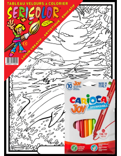 Les dauphins au crépuscule. Tableau à colorier Sericolor®... 2