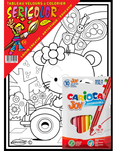 La voiture de Tikky. Tableau à colorier...