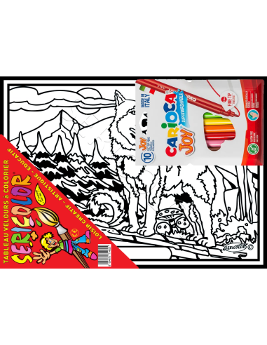 Le husky. Tableau à colorier Sericolor® avec...