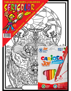 Le loup par Gregory. Tableau à colorier Sericolor® avec... 2