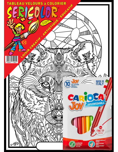 Le loup par Gregory. Tableau à colorier...