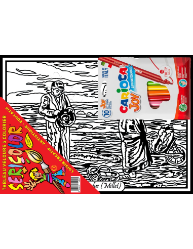 L'angelus de Millet. Tableau à colorier...