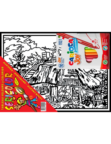 La chaumière de Van Gogh. Tableau à colorier...