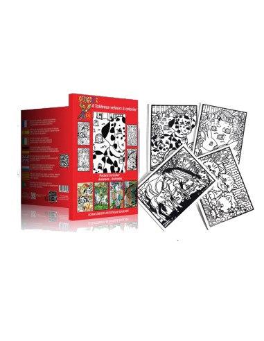 Le pocket des animaux. Tableau à colorier...