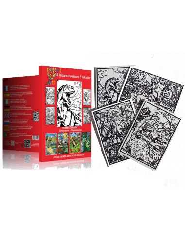 Le pocket des dinosaures. Tableau à colorier...