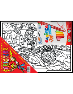 Le quad. Tableau à colorier Sericolor® avec contours... 2