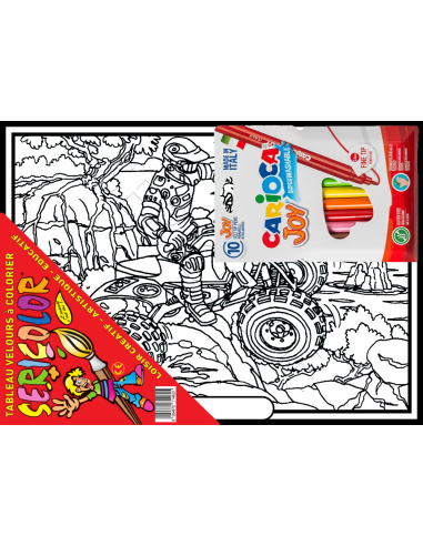 Le quad. Tableau à colorier Sericolor® avec...